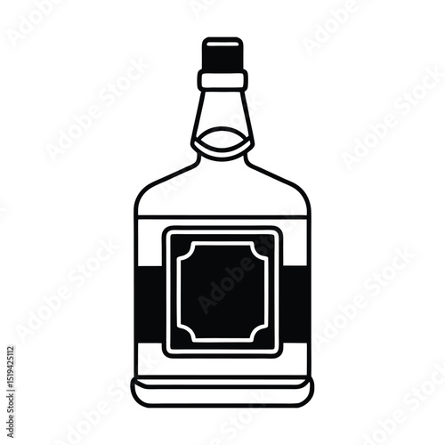 Kentucky Bourbon Whiskey Bottle with Embossed Glass