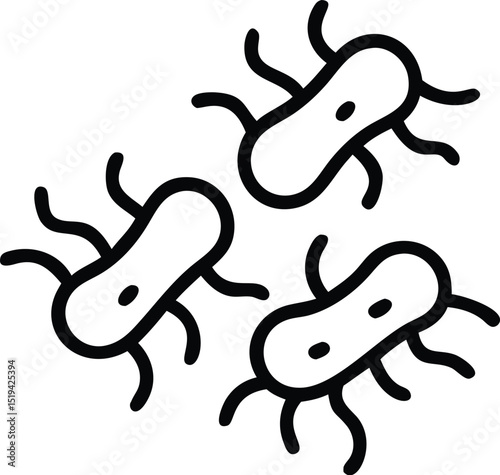 Bacteria germs microbes vector illustration of infectious disease microorganism pathogen biology science