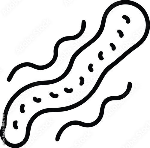 Discover the microscopic world: stylized bacteria vector illustration for scientific use and education