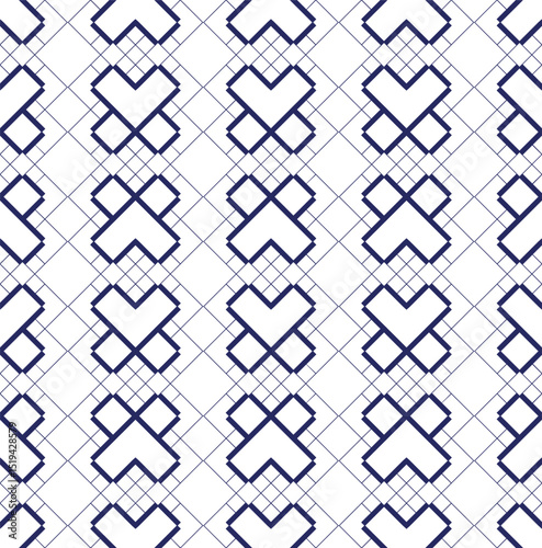 seamless geometric pattern made in illustrator, in two color schemes