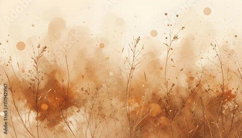 Watercolor Light Brown Dust Autumn Abstract Background for Seasonal and Artistic Designs