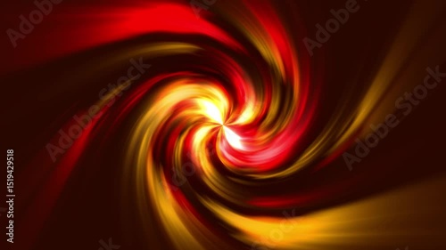 Abstract animation of swirling red and gold flames on dark empty space, creating mesmerizing visual effect for energy, heat, energy video backgrounds and motion graphics