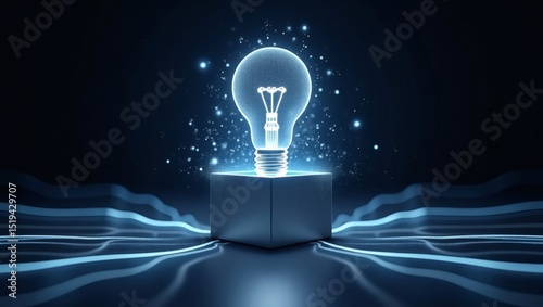 Light bulb idea concept innovation inspiration creative thinking art
