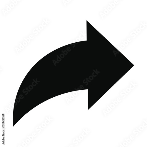 Bold black share arrow icon pointing right