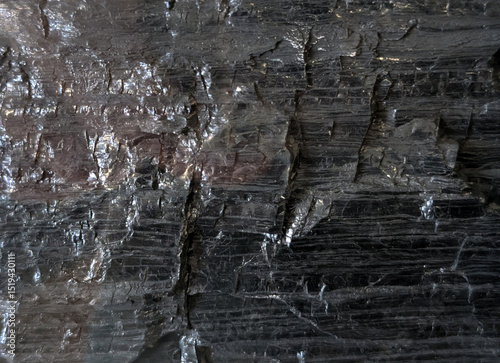 black coal mineral texture