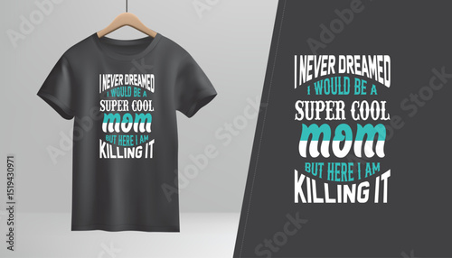 Printable vector illustration of a blank black cotton men's casual t-shirt design concept for clothing and fashion