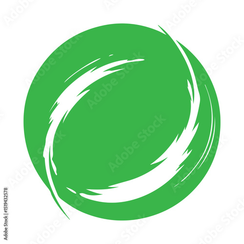 abstract  brush green circle
