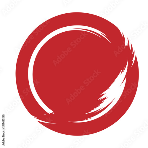 vector red circle-brush strokes
