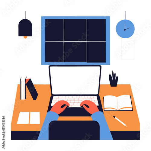  Working from Home at a Desk