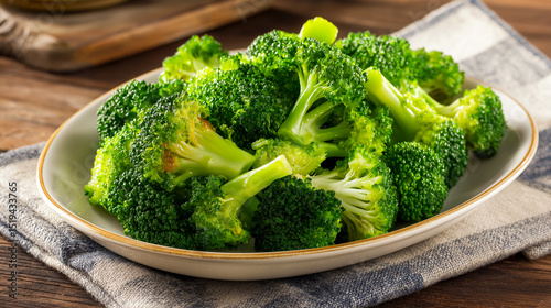 Broccoli on a plate for a healthy meal