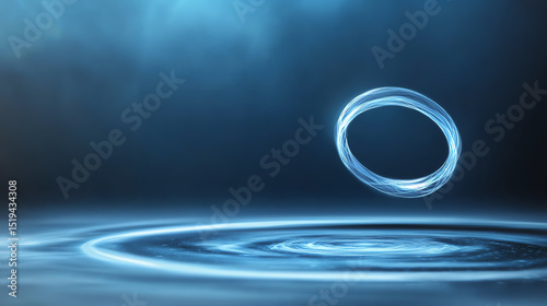 A mesmerizing water ripple effect capturing the beauty of movement in a tranquil environment, perfect for relaxation and meditation themes.