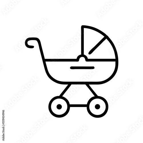 Modern stroller design in minimalist style ideal for urban parents and outings with infants during daytime walks