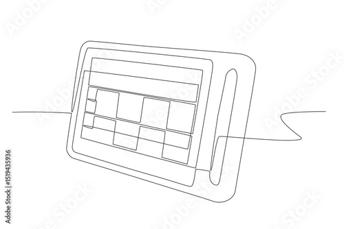 Speech generating devices concept one-line drawing