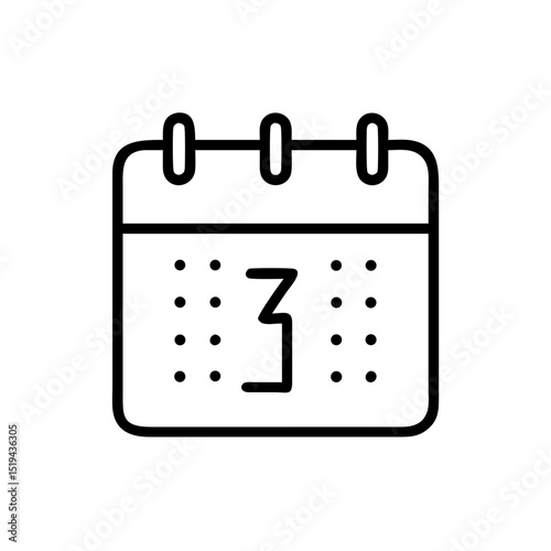 Calendar illustration displaying the date in a minimalist style with a simple design