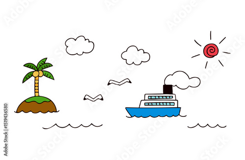 夏の背景イラスト