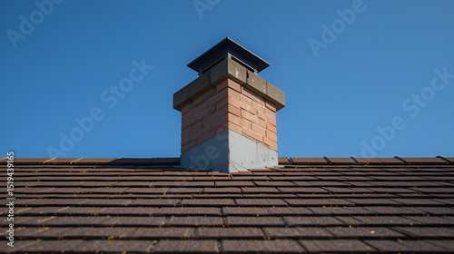 Close up chimney on the roof