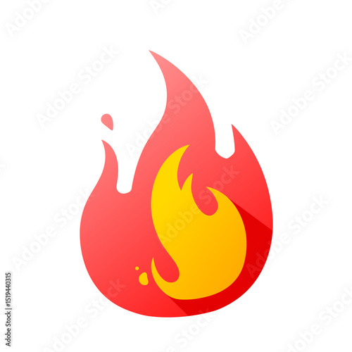 Flame, fire – vector illustration