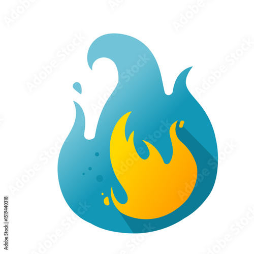 Flame, fire – vector illustration
