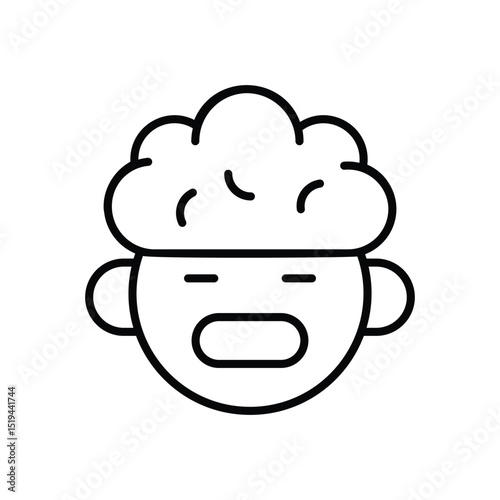 Thinking icon vector 