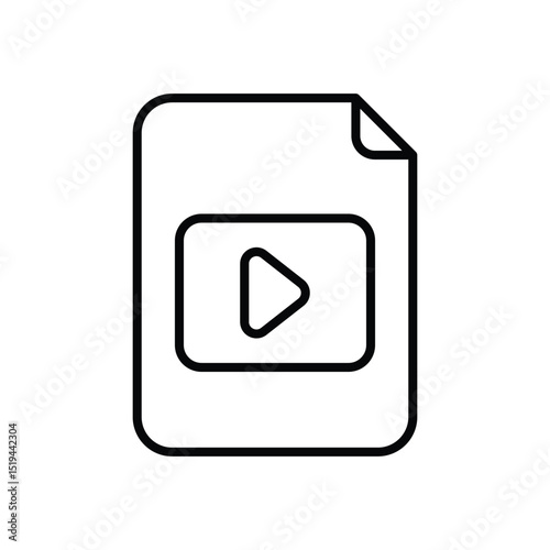 Video File icon vector 