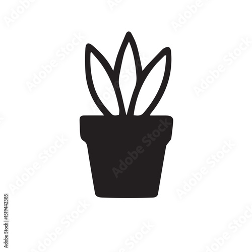Simple plant in pot