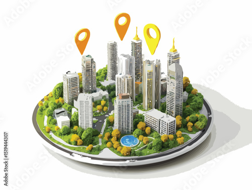 isometric city of building 