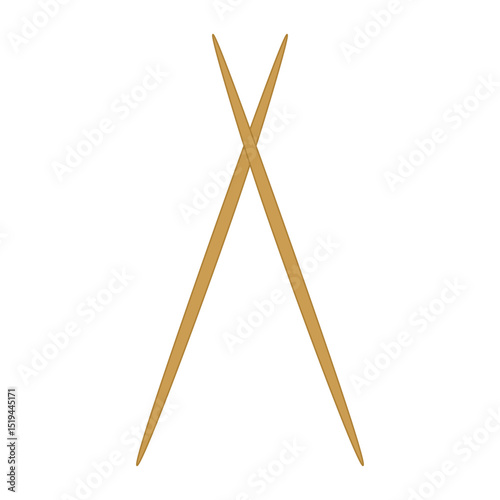 knitting needles/wooden chopsticks vector