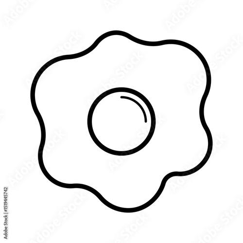 Fried Egg icon on white background