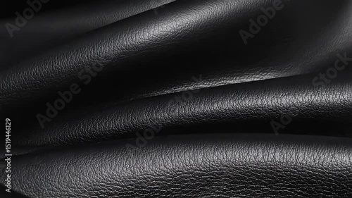 Wallpaper Mural Luxurious Black Leather Texture Smooth, Elegant Drape Background Torontodigital.ca