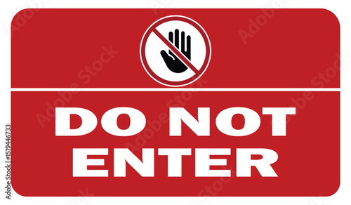 Prohibited Signs Icon Set   Red Warning Labels for No Entry, Ban, and Do Not Touch
