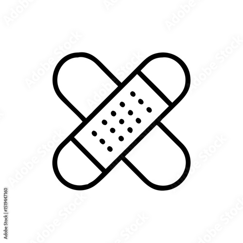 A clean adhesive bandage icon abstract design element perfect for branding projects logos and stylish icons offering scalable graphic solutions for modern aesthetics