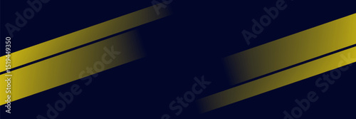 Navy blue abstract background with halftone golden lines delicate pattern. Small light spot box. Curve line, cosmic galaxy space. Festive BG for social media, birthday party invitation.