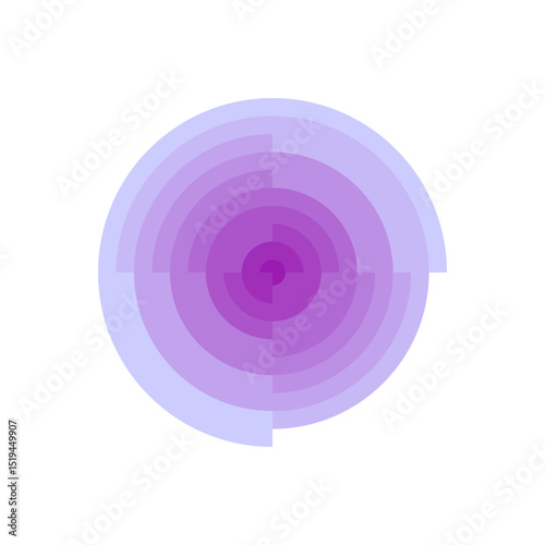 Circular vision concept element on white background with flat style. Concentric ring in vector isolated with illustration.