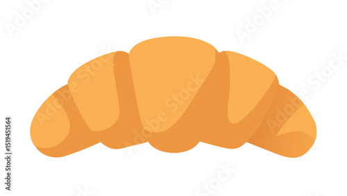 Delicious croissant resting on a simple background showcasing its flaky texture and golden color, perfect for breakfast or a snack