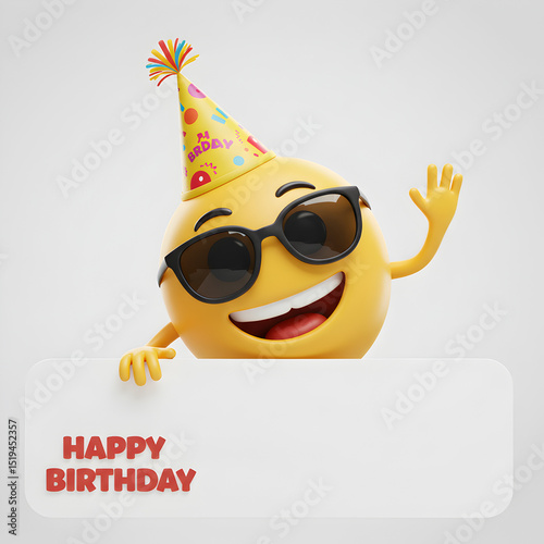 3D Emoji Birthday Character: Perfect for Celebrations and Greetings