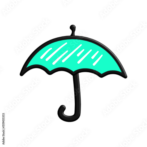 Umbrella colour icon