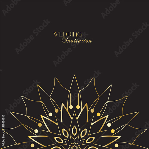 The Gold Mandala Wedding Iinvitation Card