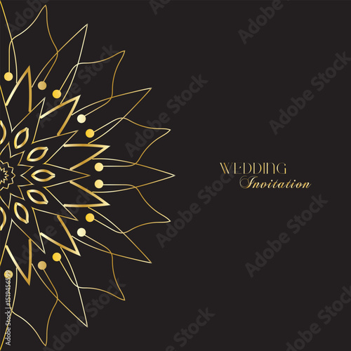 The Gold Mandala Wedding Iinvitation Card