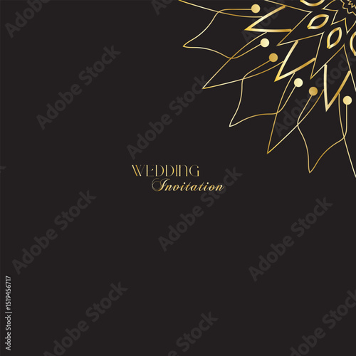 The Gold Mandala Wedding Iinvitation Card