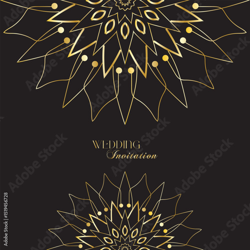 The Gold Mandala Wedding Iinvitation Card