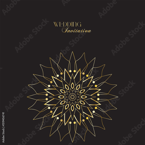The Gold Mandala Wedding Iinvitation Card