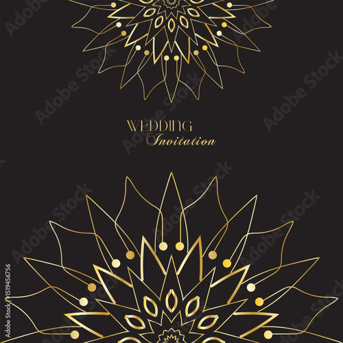The Gold Mandala Wedding Iinvitation Card