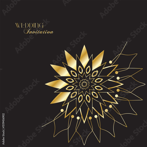 The Gold Mandala Wedding Iinvitation Card