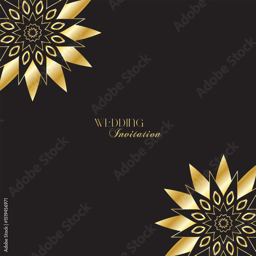 The Gold Mandala Wedding Iinvitation Card