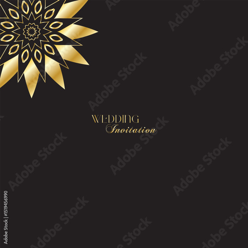 The Gold Mandala Wedding Iinvitation Card