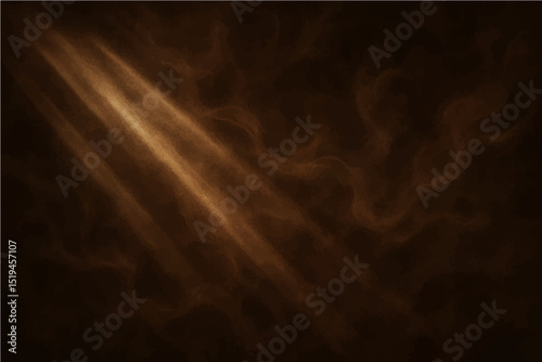 Abstract dark brown with light rays and a hint of smoke texture
