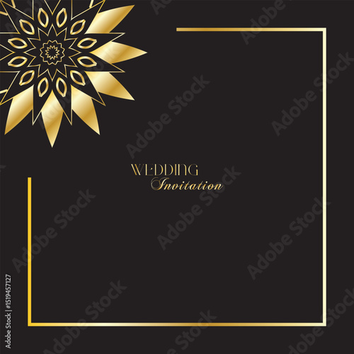 The Gold Mandala Wedding Iinvitation Card