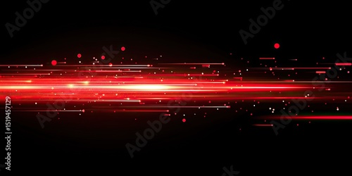 Red Light Trails in Darkness