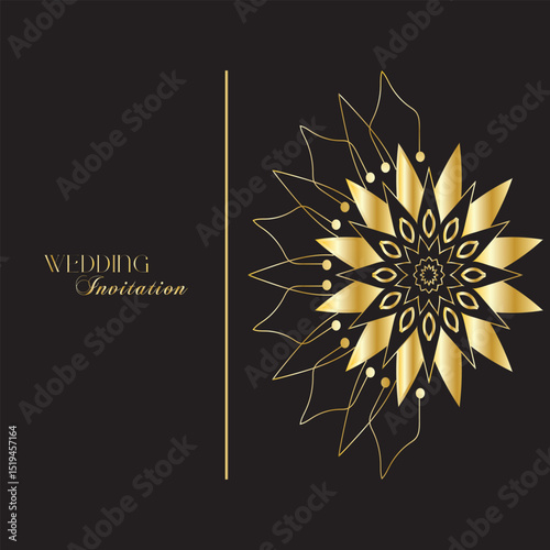 The Gold Mandala Wedding Iinvitation Card
