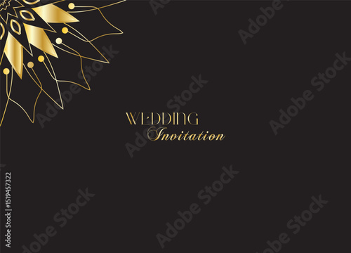 The Gold Mandala Wedding Iinvitation Card